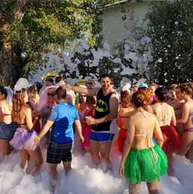 Fiesta de la espuma para eventos, cumpleaños, comuniones, empresas