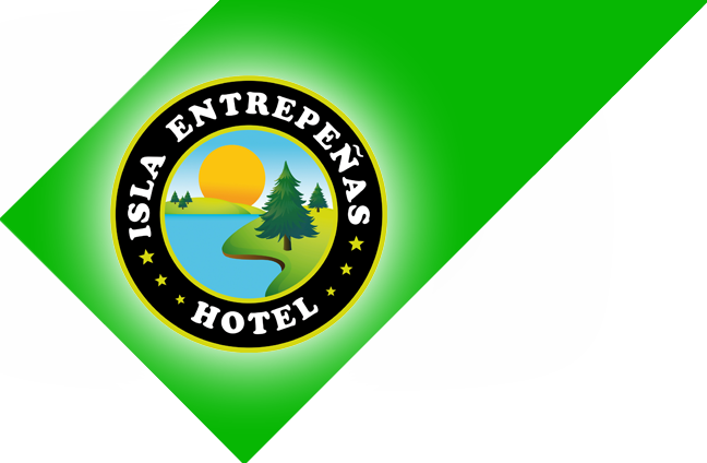 Logotipo hotel isla entepeñas, pantano